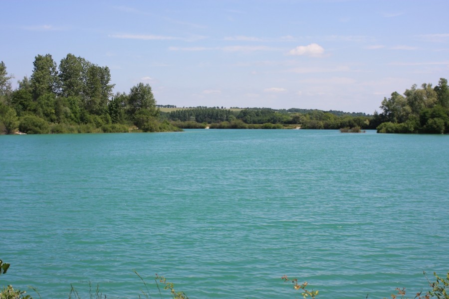 A view of the road lake