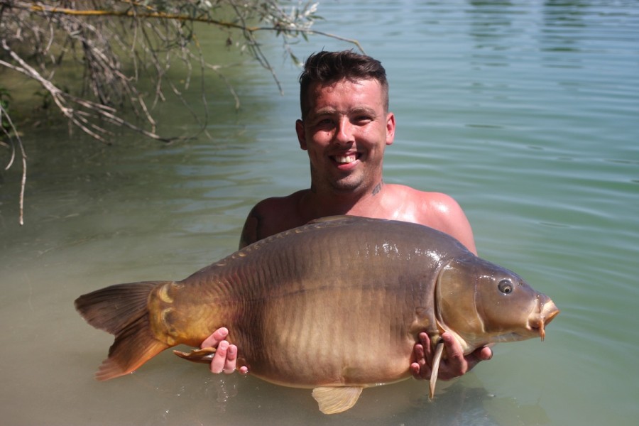 Chris with the Monk at 42lb