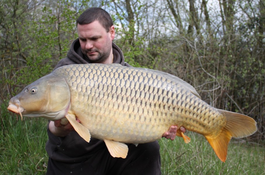 Mike with a 37lb common