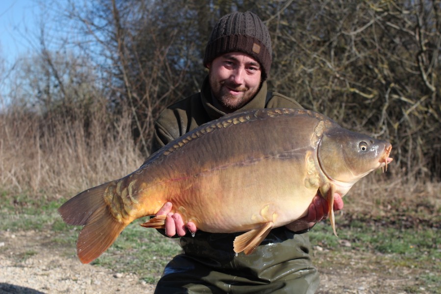 Adam with a 28lb 8oz Mirror from Tea Party 1 in Mar 2017
