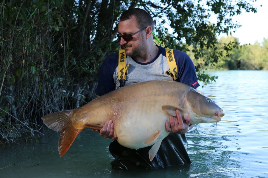 A new 50 pounder for the Road Lake known as "Swaley's Mirror" at 50lb for Rob Guy.