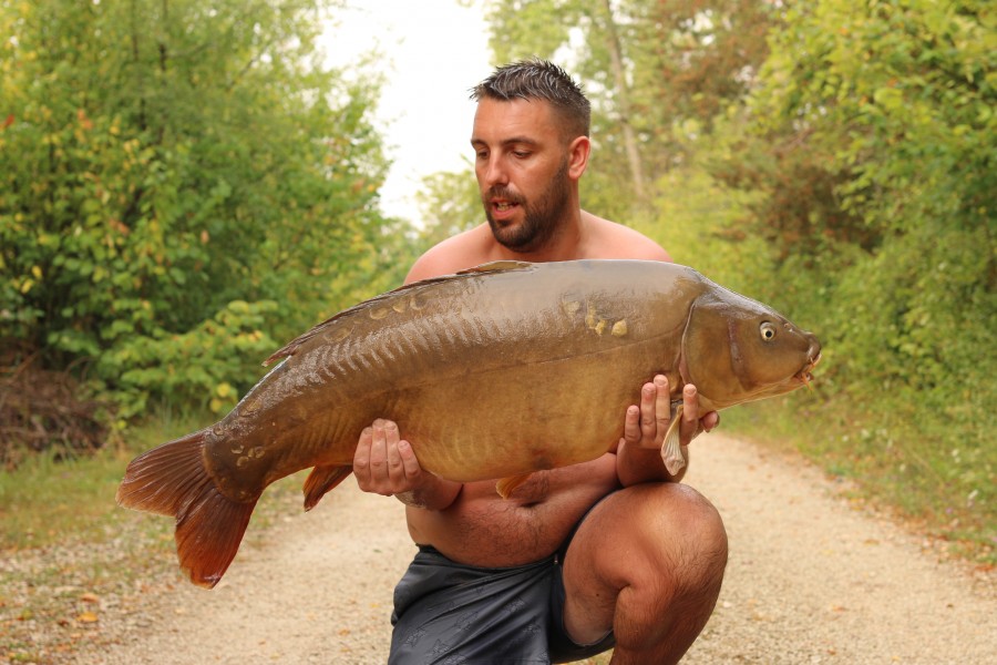 Antony with his new PB even though its the Same fish as Before!