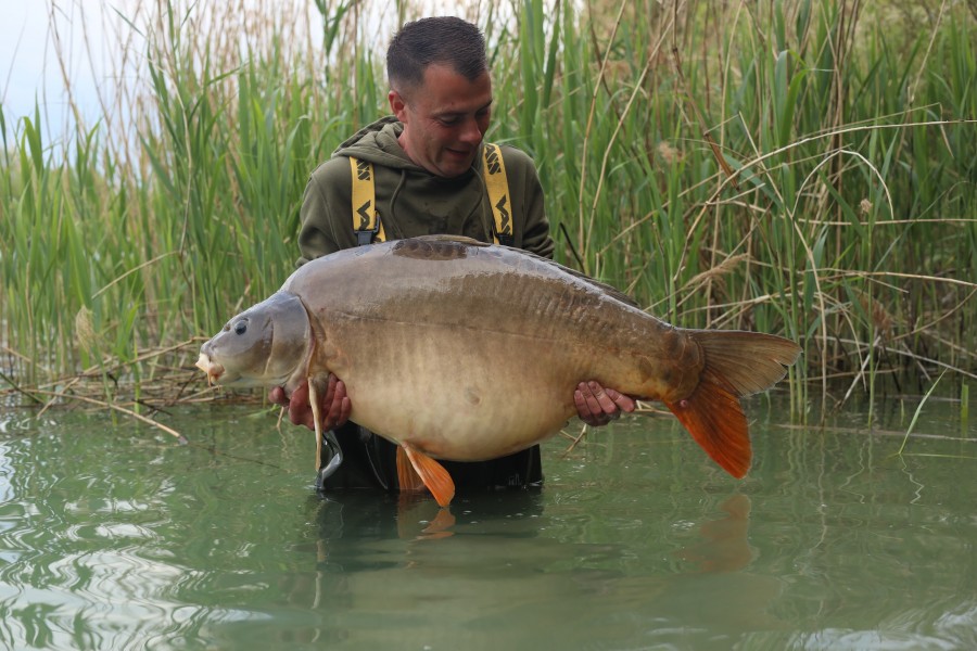 Josh with Diamond Geezer 57lb 8oz PB
