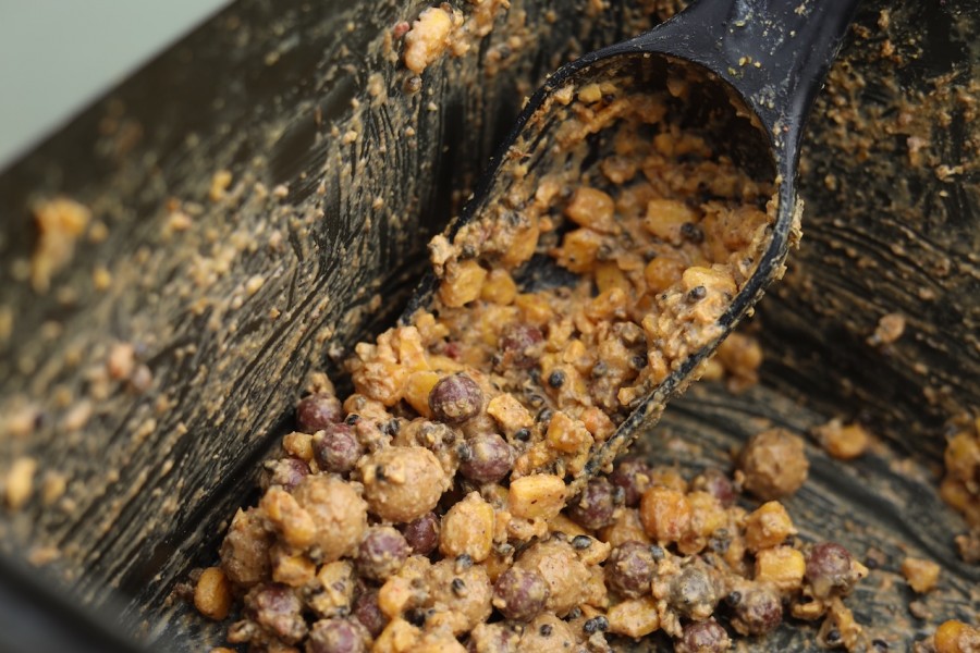 Jamies mixed boilie sizes and corn approach